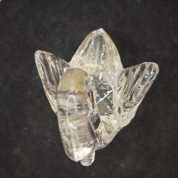 Vintage Clear Glass Swan w/Controlled Bubbles - Picture 6 of 13